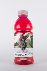 HPlusSport Mineral Water, strawberry flavor.